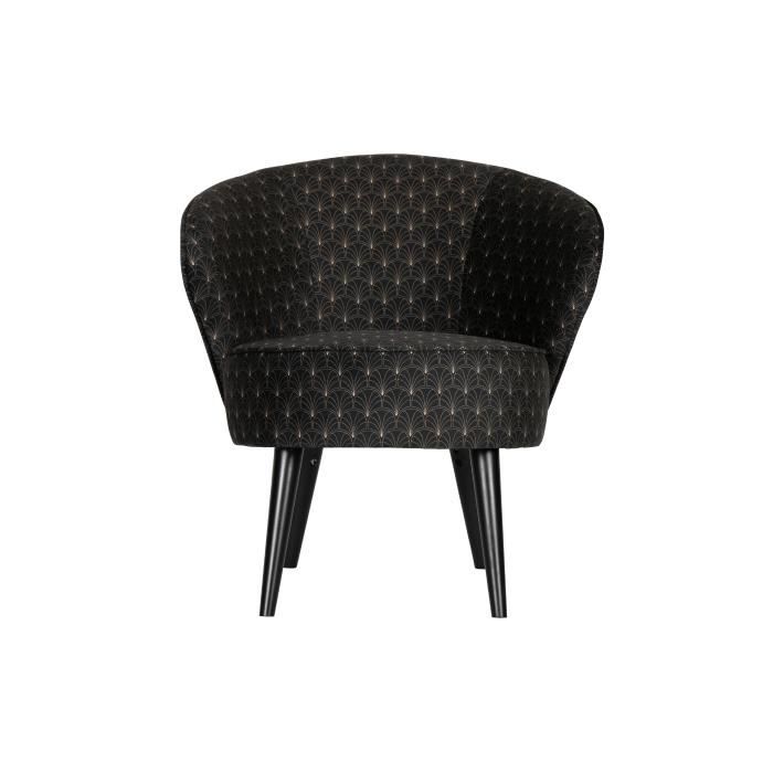 Fauteuil Bo Velours Art Déco