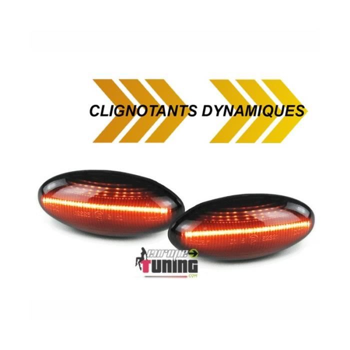 REPETITEURS NOIRS CLIGNOTANTS LEDS DYNAMIQUES PEUGEOT 206 307 ...CITROEN C2 C3 ...(05276)