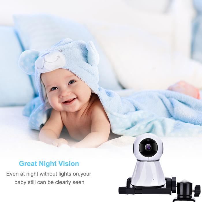 IFCOW®Le Support de Moniteur pour Bébé Rotation à 360 Degrés,Support Moniteur Réglable pour bébé Noir