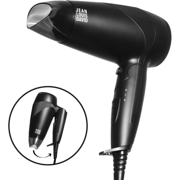 JEAN LOUIS DAVID JLD-1901 Sèche-cheveux Compact HAIRDRYER - 1600W - 2 vitesses et 2 températures - Cordon rotatif 360°
