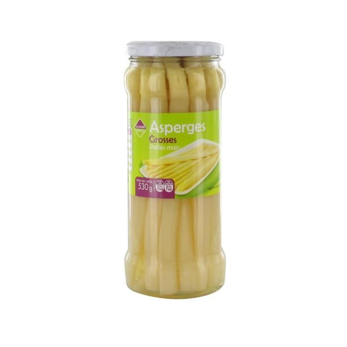 Grosses asperges blanches pelées main - 320g