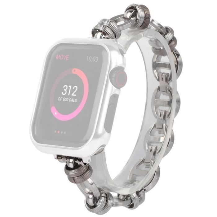 Sangle Bande Poignet Sangle Pour Apple Watch Series 7 45Mmsérie 6-5-4 44Mm-Série 3-2-1 42Mm - Argent