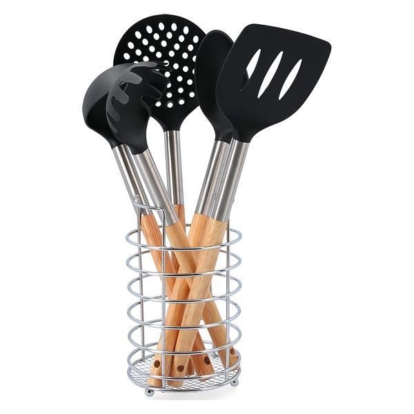 Art de la table | Set d'Ustensiles de Cuisine Quid Baobab Plastique (12,5 x 12,5 x 36 cm) (6 pcs)