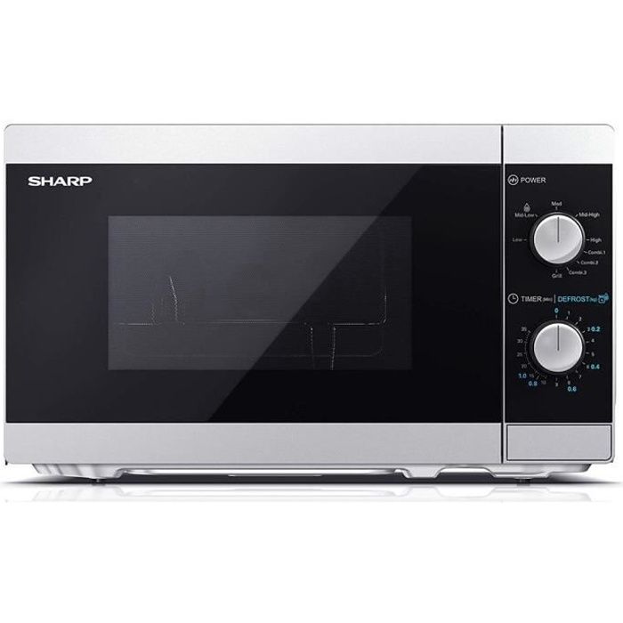 Four à micro-ondes SHARP YC-MG01E-W Capacité 221Litres Puissance 800 Watt Couleur Noir/Blanc