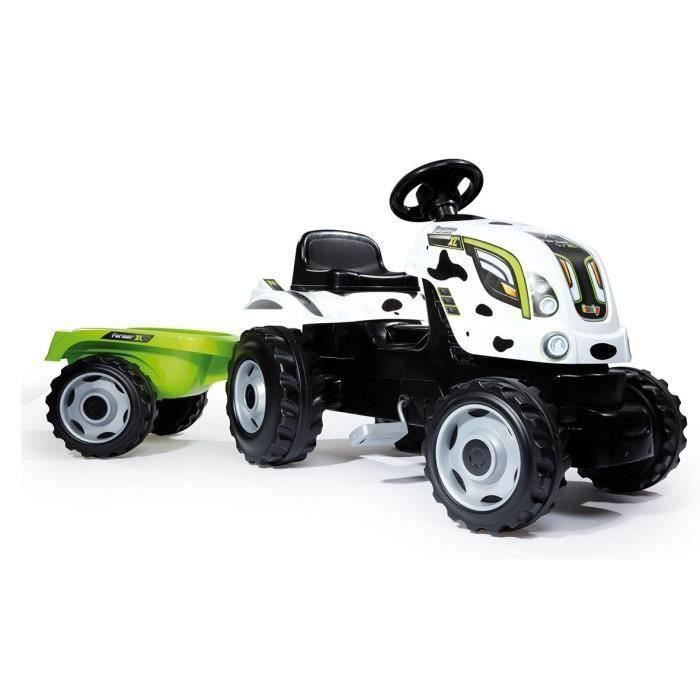SHOT CASE - SMOBY Tracteur a pédales Farmer XL Vache + Remorque