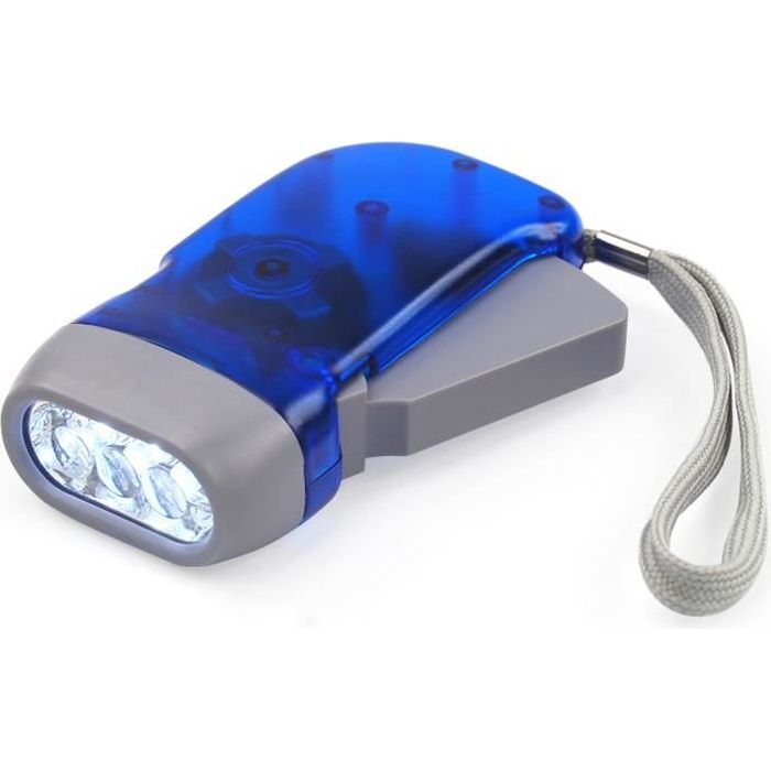 TRIXES Lampe torche à pression manuelle 3 LED sans pile écologique