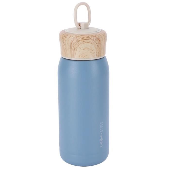 VINGVO Bouteille d'eau Tasse à Eau Portable 330ml Tasse à Vide en Acier Inoxydable de Sports Droite pour Boire d'Eau(Bleu 330ml)