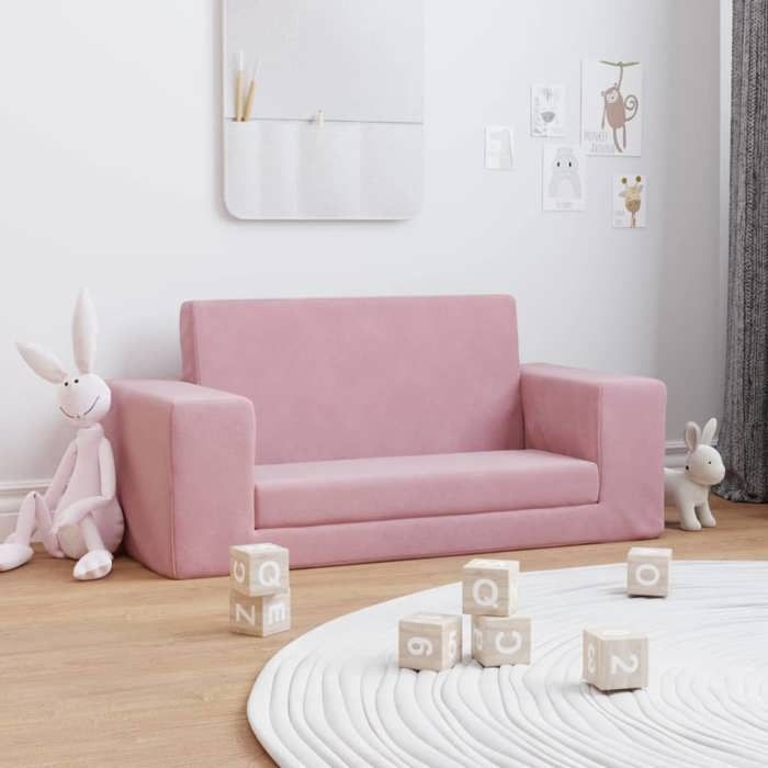 vidaXL Canapé-lit pour Enfants 2 Places Lit de Jour avec Dossier et Accoudoirs Lit dInvité pour Tout-petits Chambre 357033