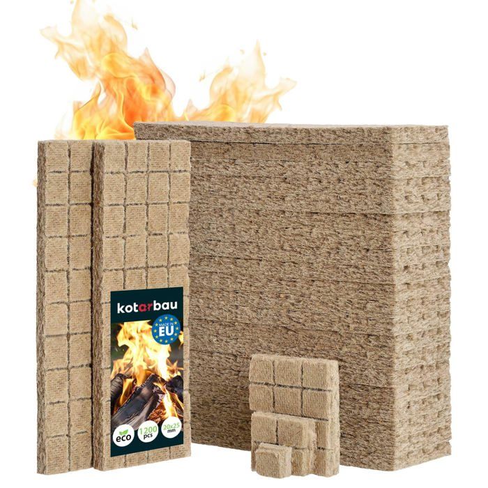 576 Cubes Allume-feu En Paraffine (12 Paquets) - Pour Barbecue, Cheminée, Four, Allumage Facile Et Propre - 6