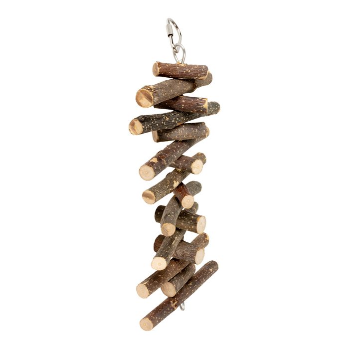 Jouet pour lapins et rongeurs tronc darbre en bois Duvoplus Jouet pour lapins et rongeurs tronc darbre en bois Duvoplus