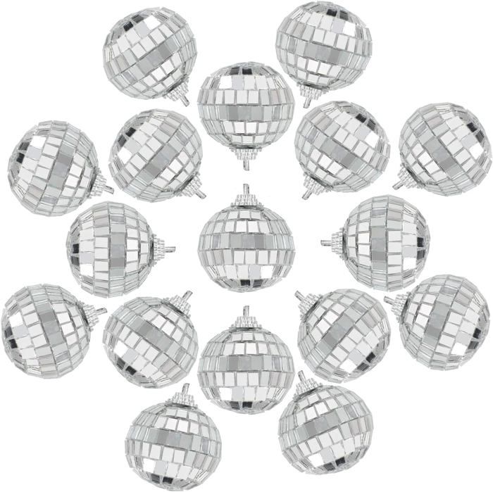 Boules Disco Boule Disco Miroir Argentée - Décoration Fête Et Événements - Effet Lumineux Rotatif - Ambiance Party Boule Disco Deco