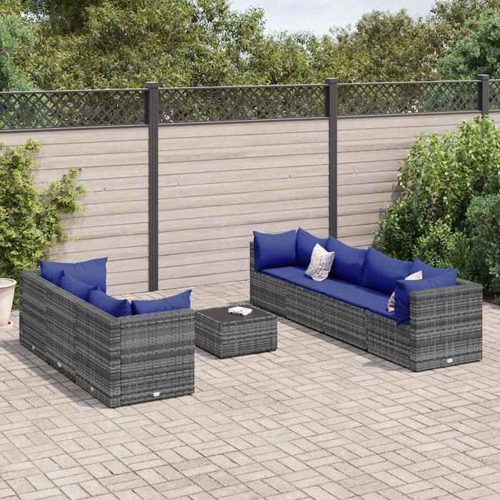vidaXL Salon de jardin 8 pcs - vue 2
