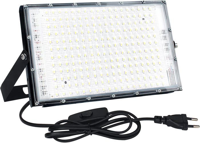 Projecteur LED 100W éclairage extérieur super lumineux blanc froid 3000K étanche IP66.Etanche pour Cour GarageTerrain de Sport