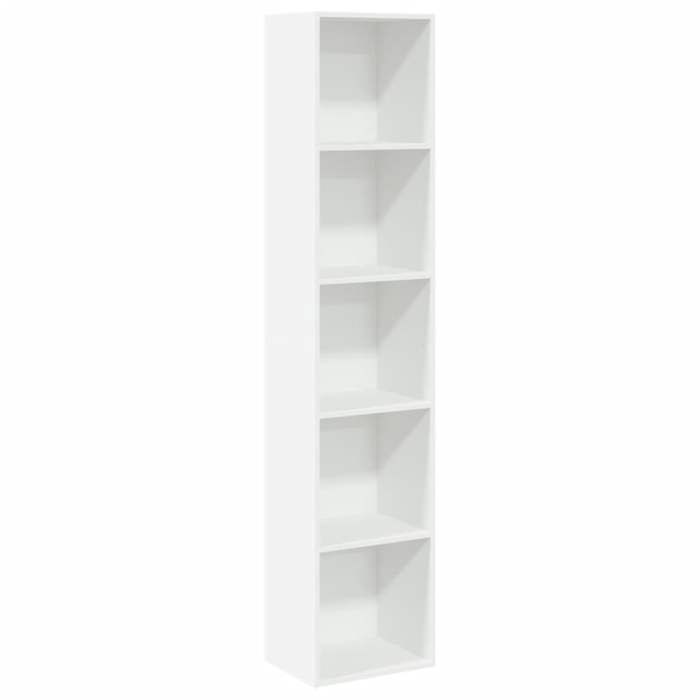 Bibliothèque - mango - Meuble de rangement - Blanc - 40x30x189 cm - bois dingénierie M905