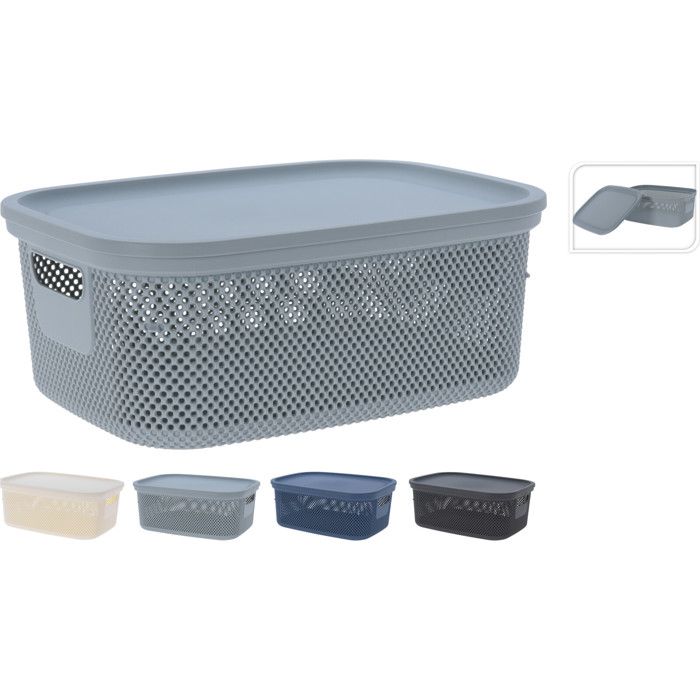 Bac de rangement - EXCELLENT - KO-027000200 - 12L - Gris - Couvercle ...