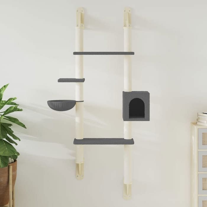 Vidaxl Arbre À Chat Mural Avec Griffoir 180 Cm