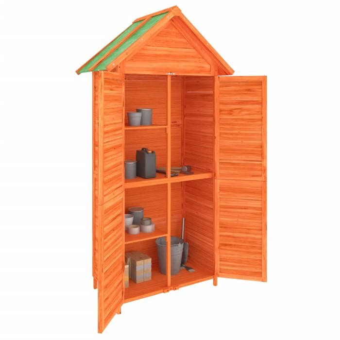 RemiseArmoire Malle de jardin Abri à outils de jardin marron 89 x 52 5 x 175 cm bois massif pin JILIMAISON2025 61381682