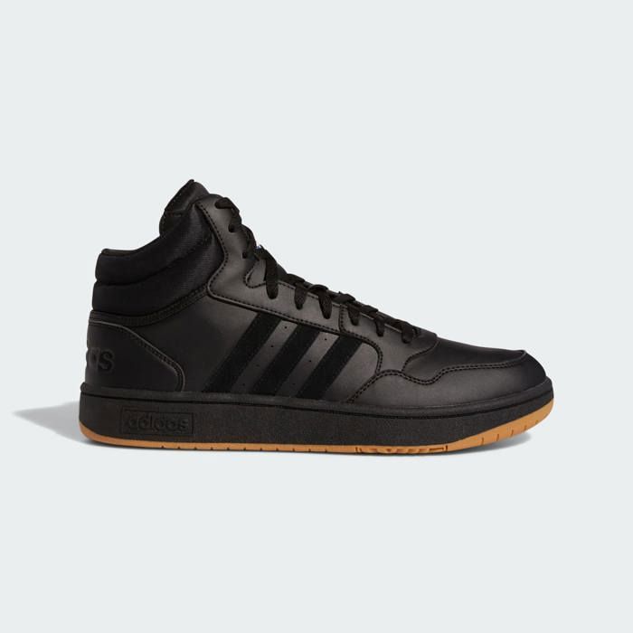 Adidas Chaussures HOOPS 3.0 MID - adidas - Noir - Tige en cuir synthétique - Semelle en caoutchouc - Style vintage
