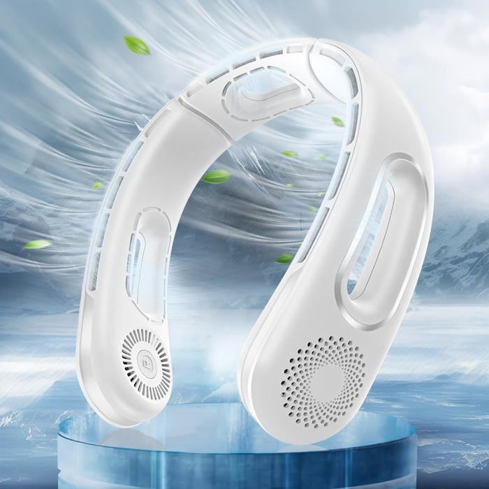 Ventilateur de cou - ASAGO MARCIN LECH - Modèle 5200mAh - 360° sans pales - 4 vitesses - Silencieux