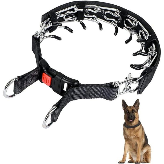 Meilleurs prix pour Collier de Dressage à Griffes pour Chien Collier Étrangleur avec Boucle à Pression Pour Chiens Moyens et Grands YYV