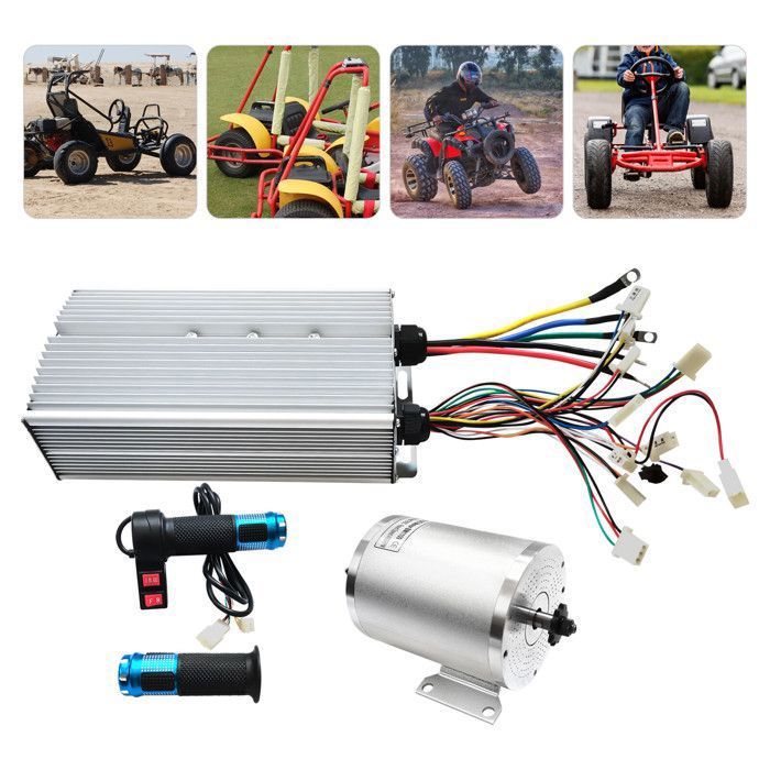 Kit Vélo Électrique 72V - Moteur Sans Brosse 3000W + Contrôleur - Moteur 4900rpm pour Scooters Go-Karts Mini Motos Électriques