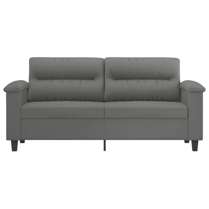 Canapé 2 places - MANGO - Gris foncé - Tissu microfibre - 140 cm largeur siège - 170x77x80 cm - Cadre en métal Canapé 2 places - MANGO - Gris foncé - Tissu microfibre - 140 cm largeur siège - 170x77x80 cm - Cadre en métal