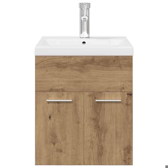 Soldes Printemps Armoire lavabo - SOLOMOON - MEUBLE WC - avec bassin et robinet intégrés chêne artisanal SSS2211