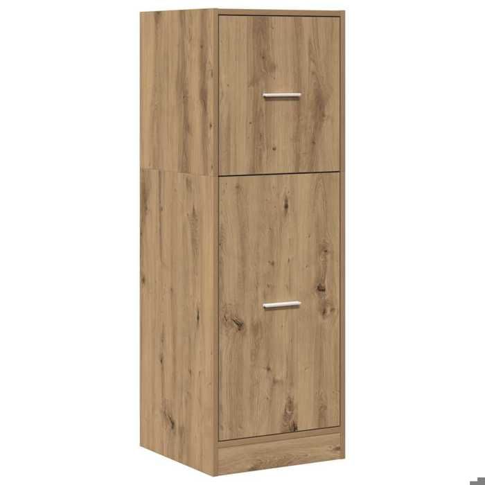 HOT SALE* Armoire dapothicaire /Classeur de rangement Pour salon - Cabinet de Rangement -chêne artisanal bois dingénierie - M82798