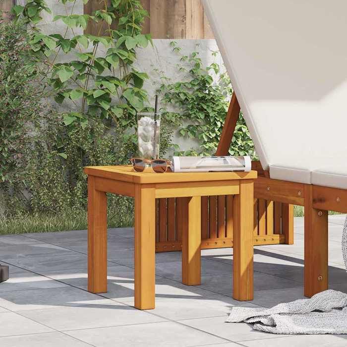 vidaXL Table dappoint Huile Naturelle 35 x 35 x 34 cm Table dappoint en acacia mobilier moderne pour jardin et terrasse4108110