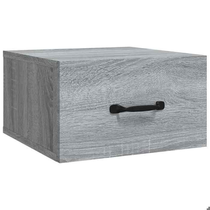 BONNE&11360 Table de chevet murale Sonoma gris 35x35x20 cm(VIDAXL)