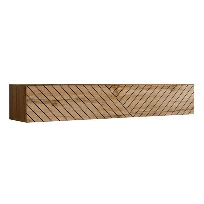 Meubles TV - Meuble TV murale Switch en bois - Beige - L 180 x H 30 x P 40 cm Meubles TV - Meuble TV murale Switch en bois - Beige - L 180 x H 30 x P 40 cm
