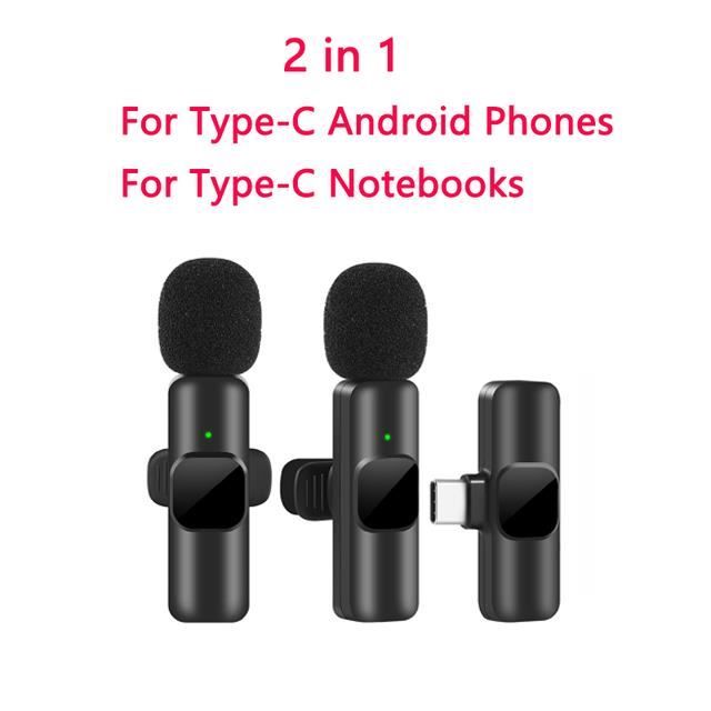 Micro-cravate Sans Fil Mini Type C Pour IPhone & Android - Enregistrement Voix Pro