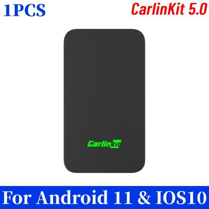 1PCS carlinkit-CarlinKit 5.0 Wireless Auto Adapte, Apple Android CarPlay, AI Box, Limitation de voiture, Lect
