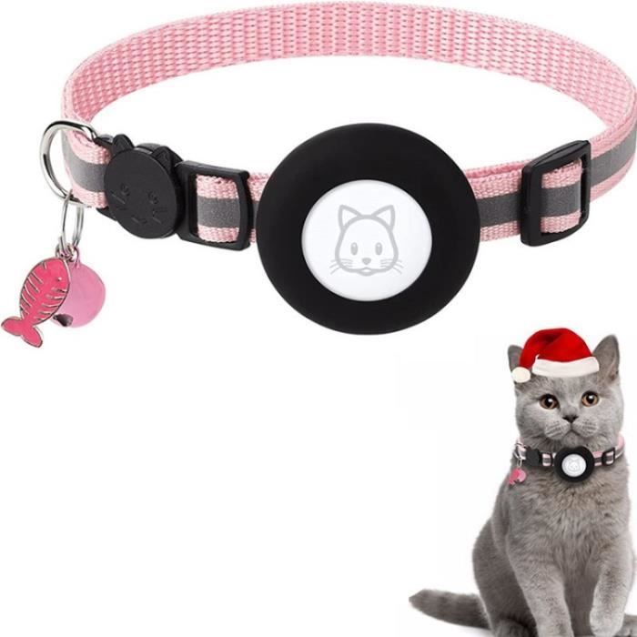 Meilleurs prix pour AMORUS Collier Chat Couverture De Traqueur Gps Pour Collier De Chien Et Pendentif En Forme De Poisson - Rose