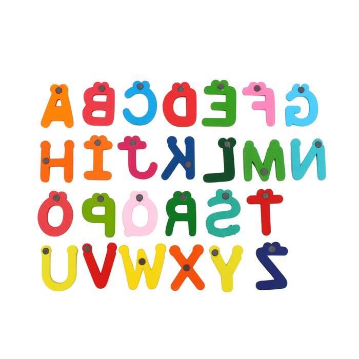 Atyhao 26pcs Lettre Alphabet Frigo Réfrigérateur en Bois Aimant Magnet  Magnétique éducation d'Enfant Jouet 10698 - Cdiscount Maison