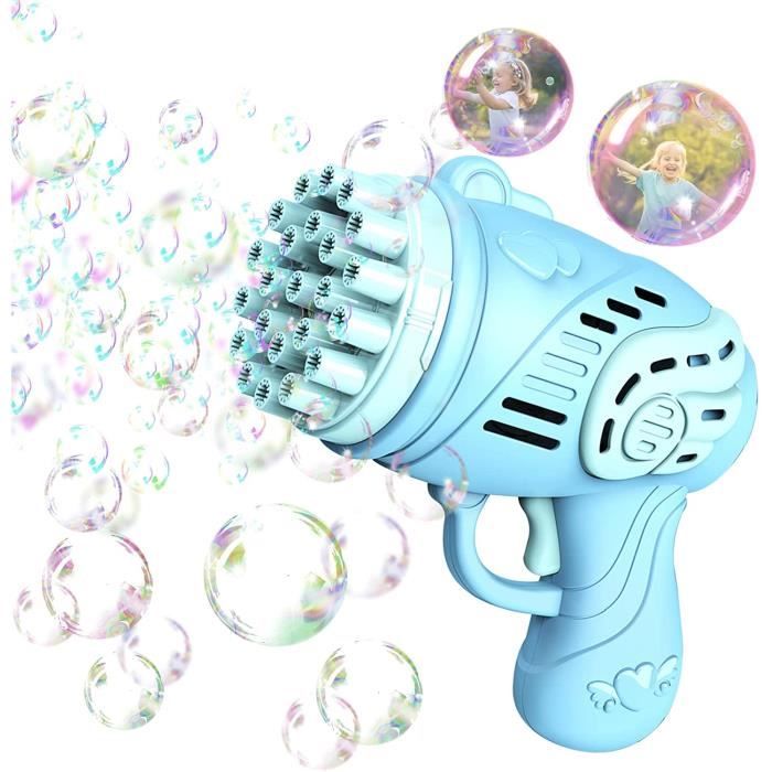 Pistolet à Bulles Gatling Smiffys - Noir Avec Pot à Bulles Et Plateau, Jouet Enfant Fête