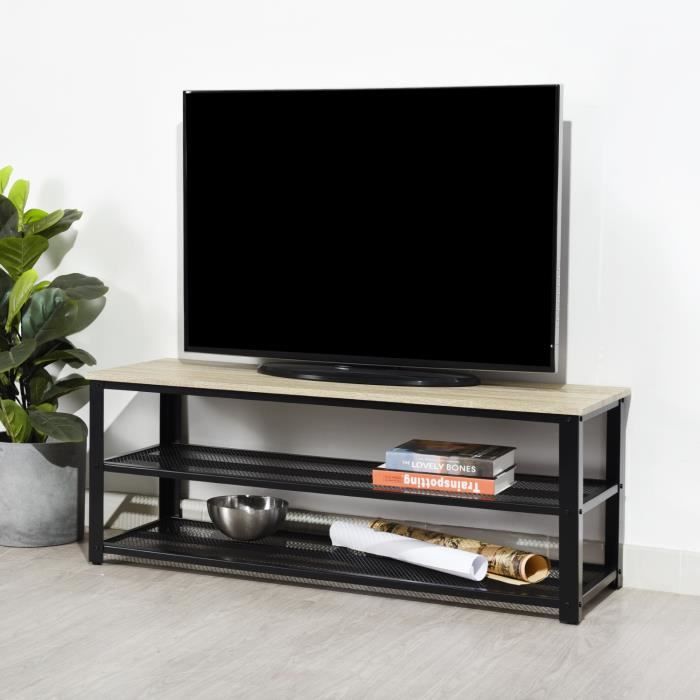 Selsey Bianko Meuble Tv Banc Tv Chene Lancaster Noir Brillant 140 Cm Sans Led Mm5903025217659 En 2020 Meuble Tv Meuble De Television Meuble Bas