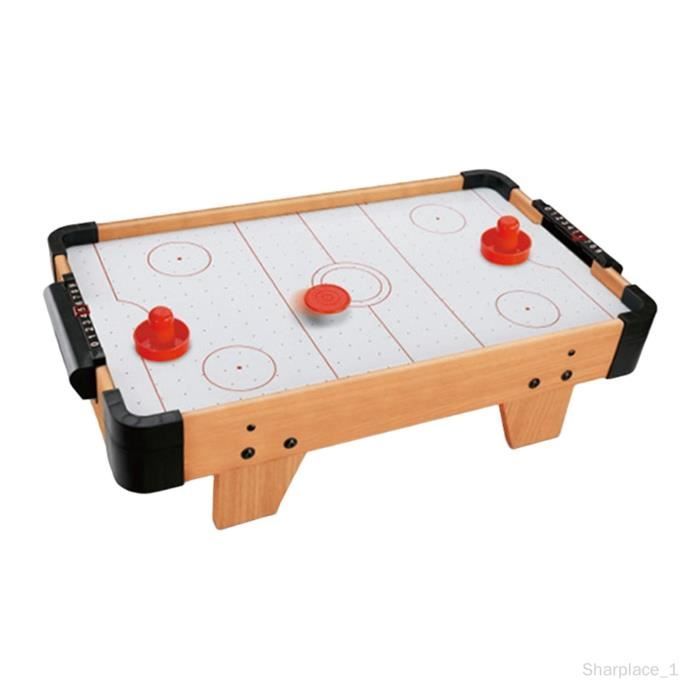 WIN.MAX Mini Table Hockey Sur Air - Jeu Portable Bois MDF Avec Moteur Air Et Accessoires
