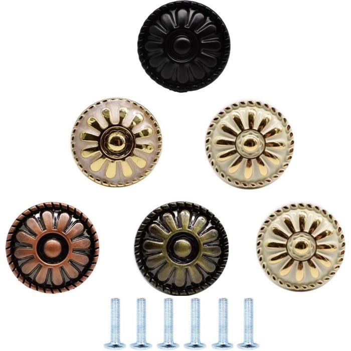 CSPARKV 4 Pièces Poignées De Tiroir Vintage, Poignées De Meuble Bronze Antique Pour Portes Placard Tiroir Armoire Decorative 95x51 Mm 82830386