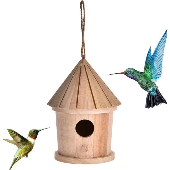 Nichoir à Oiseaux Ferplast En Bois FSC - Lot De 2 - Pour Extérieur - Toit Ouvrant