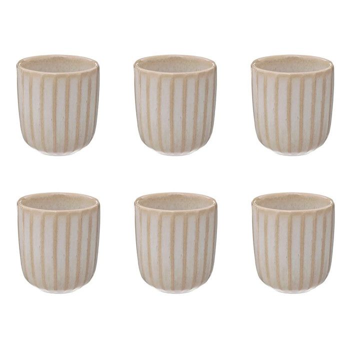 Tasses à Café Vésuvio En Grès - Lot De 6, 12 Cl, Couleur Orange, Compatibles Lave-vaisselle Et Micro-ondes - 5