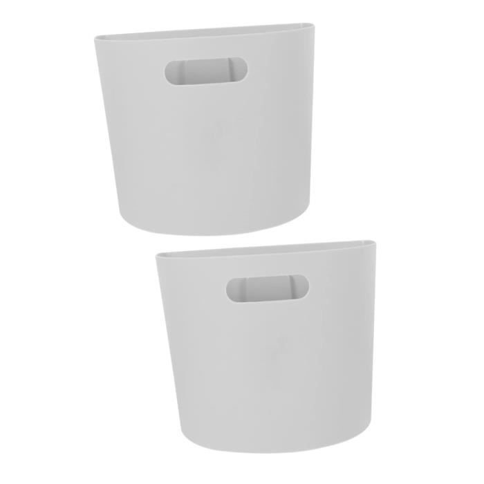 Poubelle Voiture Silicone MoreChioce Avec Couvercle - Range Déchets Portable - Blanc