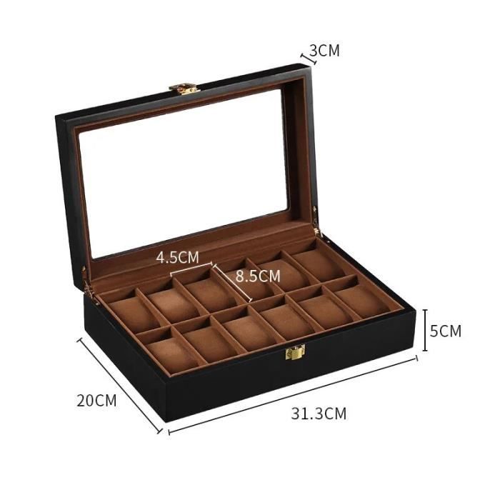 Écrin Pour 10 Montres James - Marron, Vitré, Neuf Avec étiquettes, Marque Friedrich 23