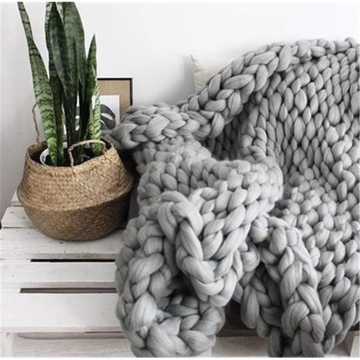 Couverture Tricot Grosse Maille