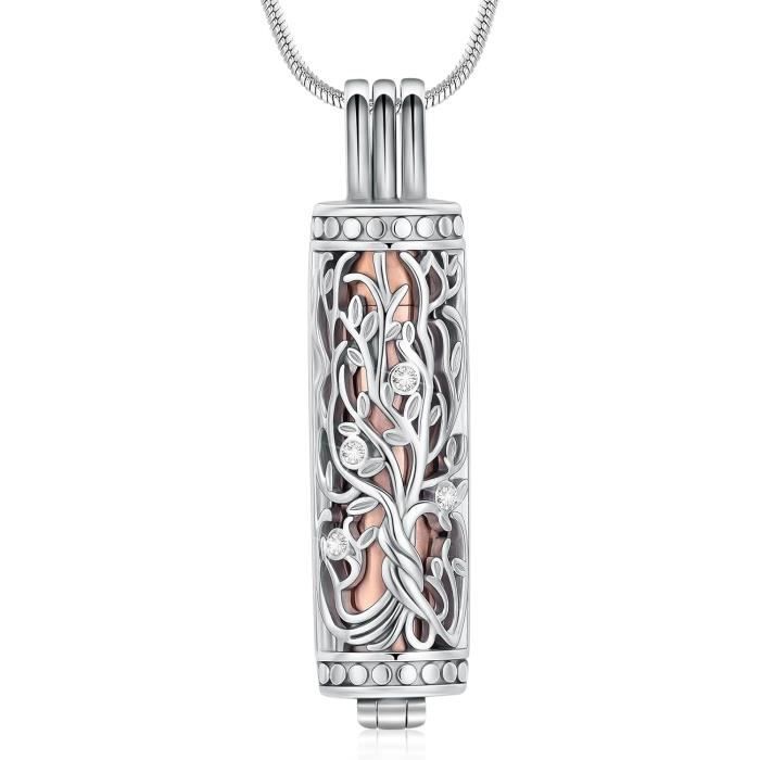 Collier Urne Viking Hache De Thor - Pendentif Cendres Funéraire Acier Inoxydable Pour Homme Et Femme