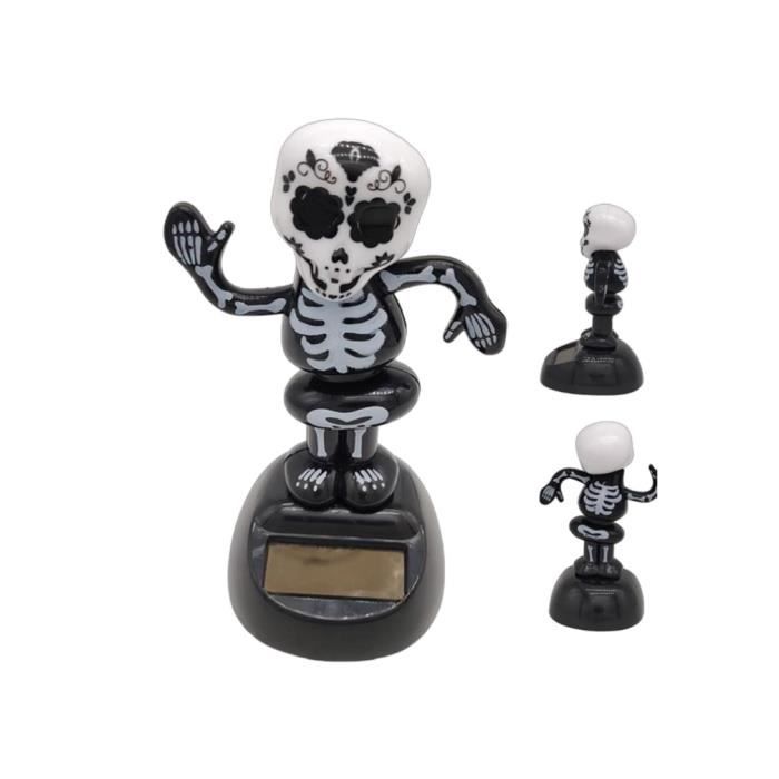 Generic Jouet à Tête Secouante à énergie Solaire, Figurine Dansante Mignonne pour Décoration Intérieure de Voiture, Plastique 6.5x11cm 1 Pièce (Blue