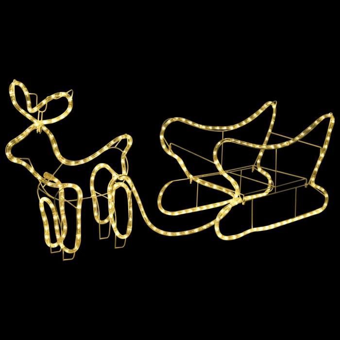 Décoration de Noël Renne et traîneau 252 LED Extérieur -YNJ - Achat