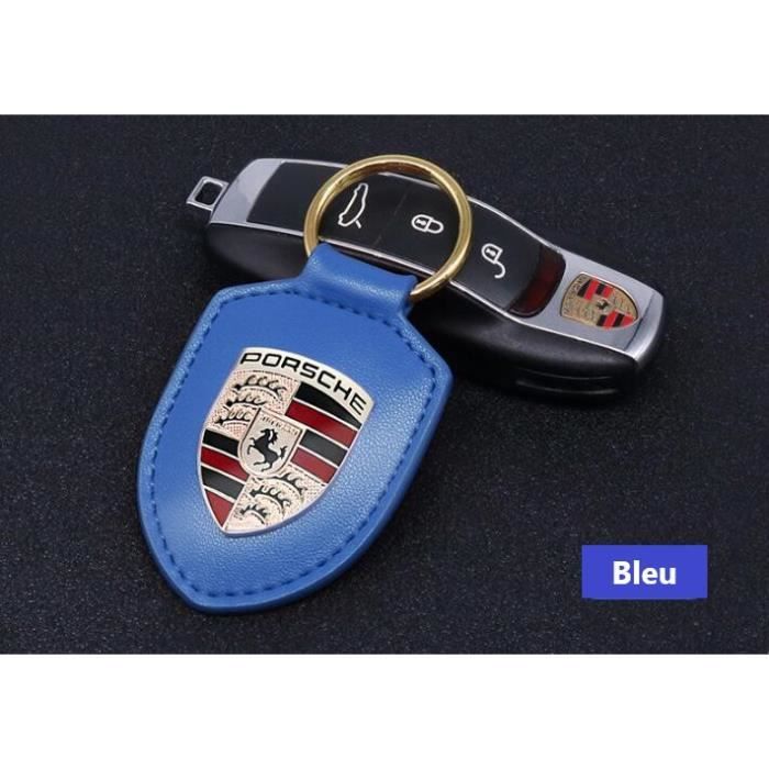 Porte-clés en cuir, porte-clés fait main, porte-clés bleu fait main,  accessoires en cuir, grand cadeau. -  France
