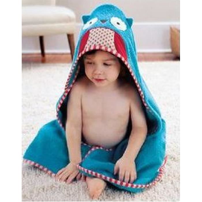 Serviette De Bain Pour Bebe Coton Dessin Anime Avec Un Chapeau Survetement 90 90cm Bleu Marine Cdiscount Maison