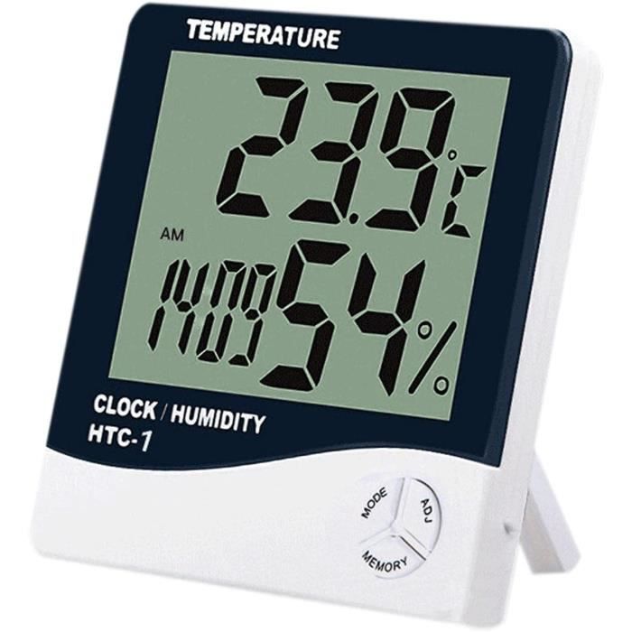 Thermomètre-hygromètre Digital LIORQUE - 2 Unités - Grand écran 3.6", Min/max, Indicateur Confort - Blanc